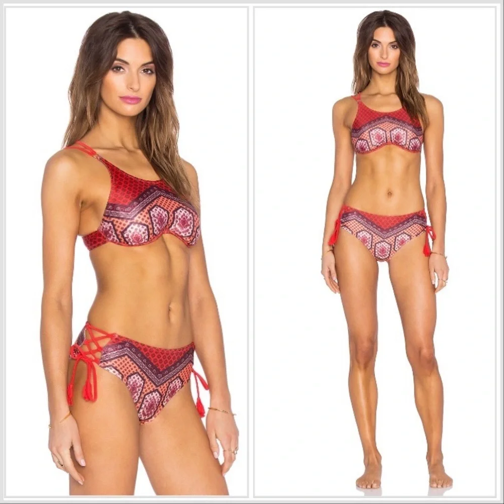 NWT MinkPink Rosewater Two Piece Bikini sz S